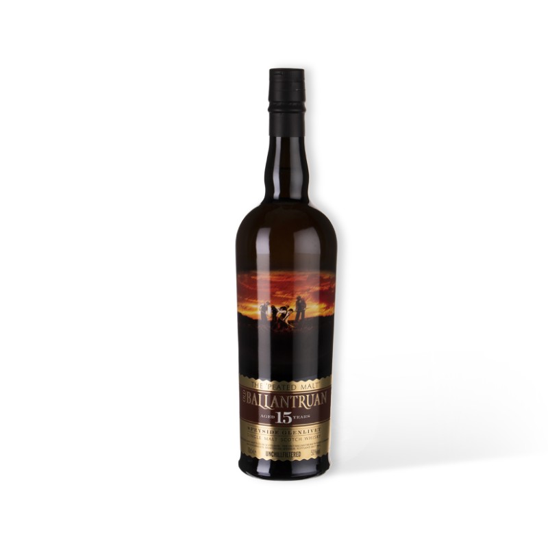 OLD BALLANTRUAN 15YO Speyside Single Malt Peated 0,70 ltr.