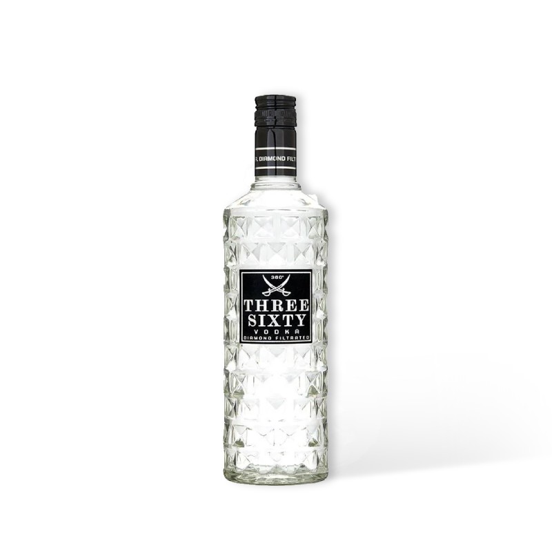 [THREE_Giftpack_70] THREE SIXTY Vodka 0,70 ltr