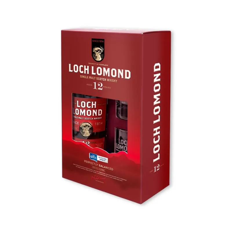 LOCH LOMOND 12YO Giftpack 0,70 ltr + 2 glazen