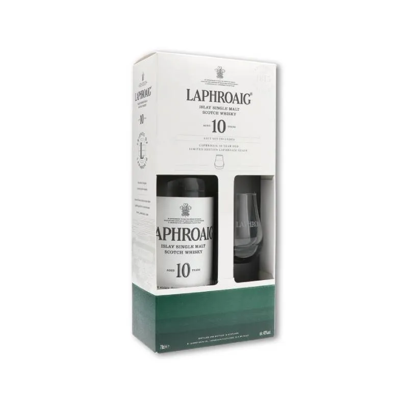 LAPHROAIG 10YO Whisky giftpack 0,70 ltr