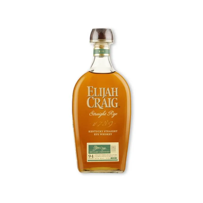 Elijah Craig straight rye whisky