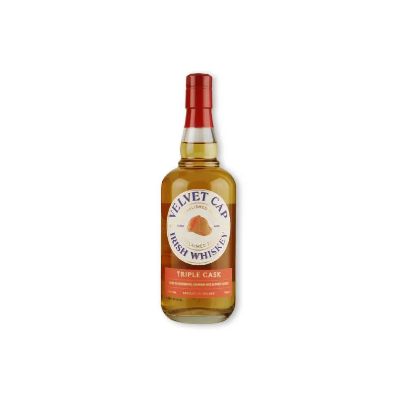 VELVET CAP Irish Whiskey Triple Cask in tube 0,70 ltr
