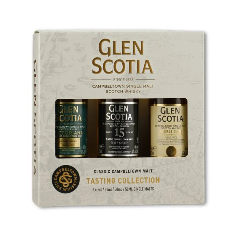 GLEN SCOTIA Giftpack double cask / 15YO / Victoriana 3x5cl