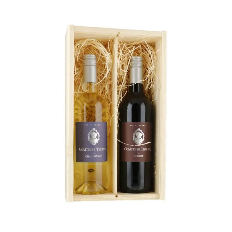 COMTESSE THIBIER Geschenkkist Merlot & Chardonnay